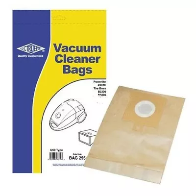 Replacement U59 Dust Bag Pack Of 5 For Zanussi ZAN3319 ZAN3322 ZA236 U59 • £10.81