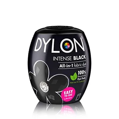 Dylon Washing Machine Fabric Dye Pod Intense Black 350g • £7.99