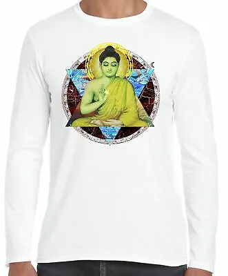 £15.95 • Buy Buddha Dharma Buddhist Men's Long Sleeve T-Shirt - Buddhism Meditation
