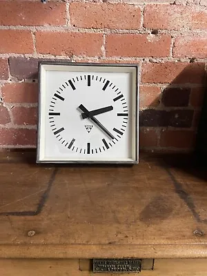 Mid Century Pragotron Station Wall Clock Czech • £185