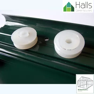 £12.39 • Buy Greenhouse 22mm Door Runner Sliding Wheels Only For Halls Gardman Spare Parts