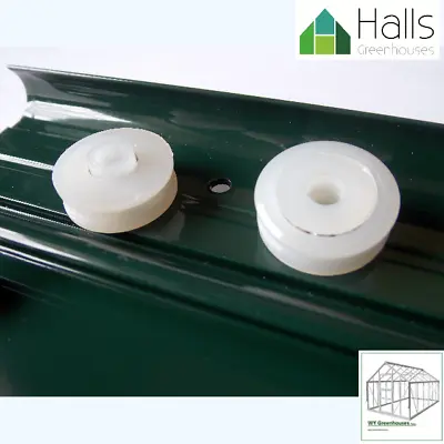 Greenhouse 22mm Door Runner Sliding Wheels Only For Halls Gardman Spare Parts • £6.47