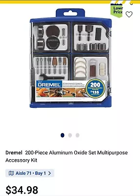 DREMEL 708-P All Purpose 200 Accessory Kit & Storage Case $135 Value • $14.99