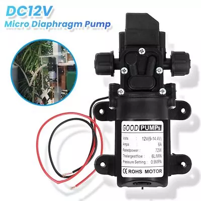 $17.99 • Buy 12V Water High Pressure Diaphragm Automatic Switch Water Pump Self Priming Pump
