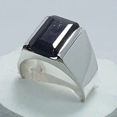 Mens Natural Unheated Garnet Rings In 925 Sterling Silver Handmade Garnet Ring • $170