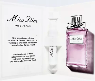 MISS DIOR ROSE N'ROSES EAU DE TOILETTE VIAL SPRAY FOR WOMEN 0.03 Oz SAMPLE SIZE! • $7.99