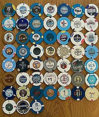 $1 Las Vegas Casino Chip Selection From 50+ Different Casinos (Free UK Postage) • £3.49