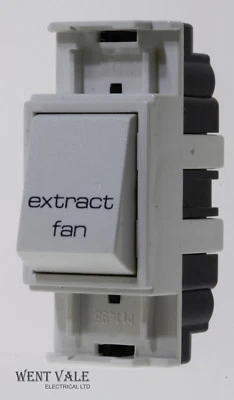 £29.76 • Buy MEM Spectra - F8023EF - 20a Double Pole Printed Grid Switch Module  Extract Fan 