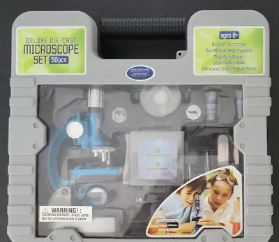 Deluxe Die Cast Microscope Set 50 Pieces 100x/400x/900x Advanced Edition • $65