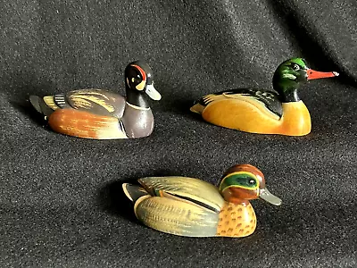 Wildlife Collection Anri Miniature Duck Decoys (set Of 3) • $85