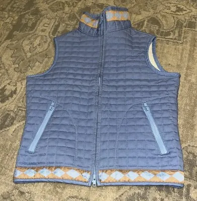 Equine Couture Riding Women’s Quilted Light Blue Full Zip Vest Sz Small • $29.99