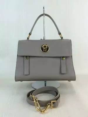 Auth YVES SAINT LAURENT MUSE TWO 2WAY Bag Handbag Purse Leather Gray Used • $888.80