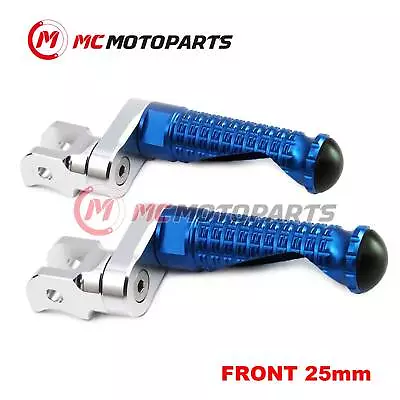 BLUE MPRO 25mm Extension Front Footpegs For Yamaha Vmax 1700 09-17 16 15 14 13 • $55.48