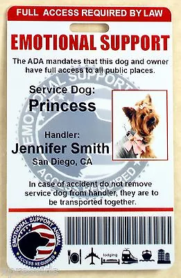 $26.95 • Buy Holographic Emotional Support Animal Id Badge  Esa Service Dog Id Card   0es H