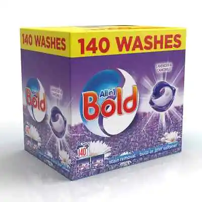 Bold All In 1 Pods Washing Detergent Tablets Capsules Pod 140 Pods Family Pack • £42.49