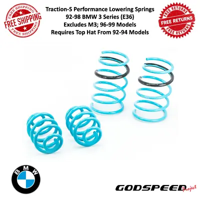 Godspeed Traction-S Performance Lowering Springs Fits 1992-1998 BMW 3-Series E36 • $162