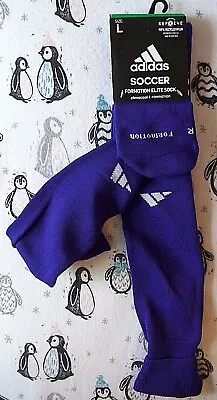 $7.95 • Buy Adidas SOCCER FORMOTION  ELITE  OVER-The-CALF SOCKS Men's/Women LARGE 9-13/10-12