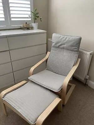 IKEA POÄNG Armchair & Footrest - Very Good Condition • £28