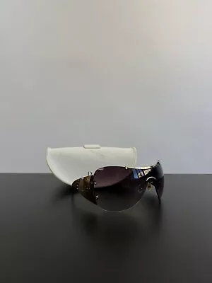 Christian Dior Vintage  Diorito 1  Mask Wrap Sunglasses Brown Code LRT94 110- • $225