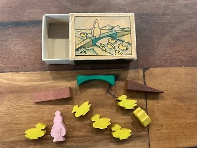 Vintage Juri West German Matchbox Miniature Wooden Toys Duck Bridge Pond Stream • $9.99