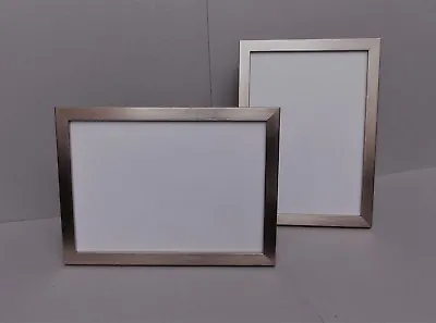A4 Certificate Photo/Picture Frame In Narrow Brushed Silver Finish - FREE P&P • £9.59