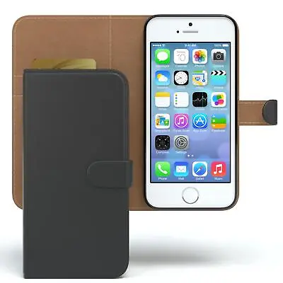 Case For Apple IPHONE Se/5/5S Mobile Wallet Protector Cover Black • $10.54