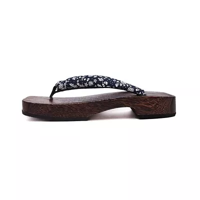 Traditional Japanese Wooden Geta Clogs Men's Slide Sandals Flip Flops Shoes • $34.08