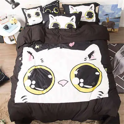 Cute Attractive Big Cat 3D Digital Print Bedding Duvet Quilt Cover Pillowcase • $78.10