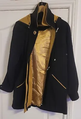 David Barry Black And Gold Coat Size 12 • £9.99