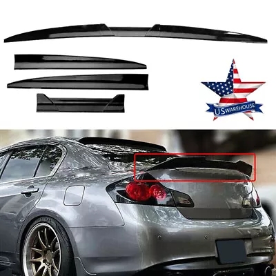 Fits For Infiniti 4 Door G35 G37 Sedan Rear Trunk Spoiler Wing Lip Glossy Black • $39.95