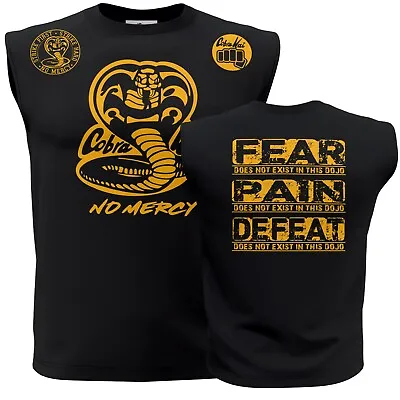 New Cool Cobra Kai No Mercy Karate Kid Ufc Mma Adult Sleeveless Muscle Shirt T • $24.95