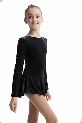 Mondor Born To Skate Glitter Figure Skating  Dress 2711 -  Black/Silver • $63.98