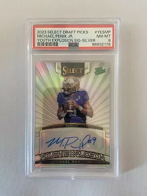 2023 Select Draft Picks Young Explosion Auto Michael Penix Jr PSA 8 #2178 • $100