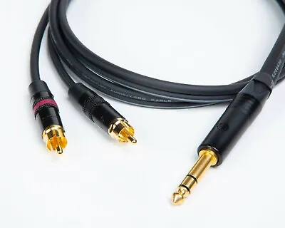 Mogami Stereo 6.3mm (1/4'') TRS To Dual RCA  Audiophile Neutrik Plugs Cable.  • $119.95