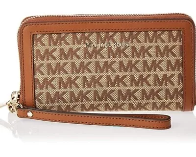 MICHAEL Kors Jacquard Signature DoubleZip Wallet • $87