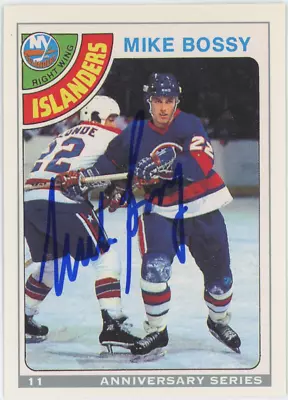 Mike Bossy Rookie RC 1992 OPC O-Pee-Chee Auto Signed Anniversary 25955 • $149.99