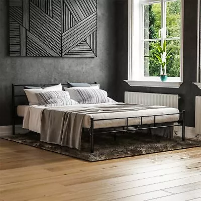 Dorset Metal Bed Frame Steel 3ft 4ft6 Double 5ft King Size Memory Foam Mattress • £66.99