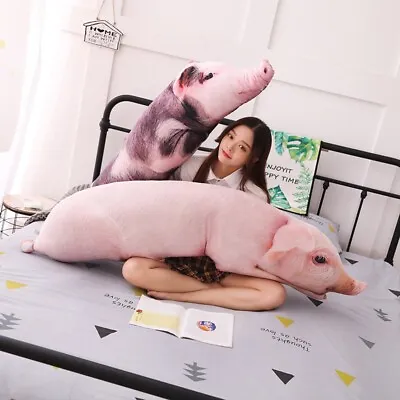 $18.99 • Buy 50cm Simulated Sleeping Pig Plush Pillow Animal Stuffed Pillow Kid Pet Gift Deco