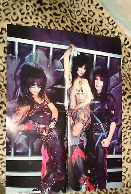 Motley Crue Poster Lot Color Photos Clippings Vintage Crue Vince Mick Mars Nikki • $21.79