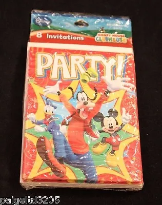 Hallmark Disney Mickey Mouse Clubhouse PARTY 8 Invitation Cards  • $6.29