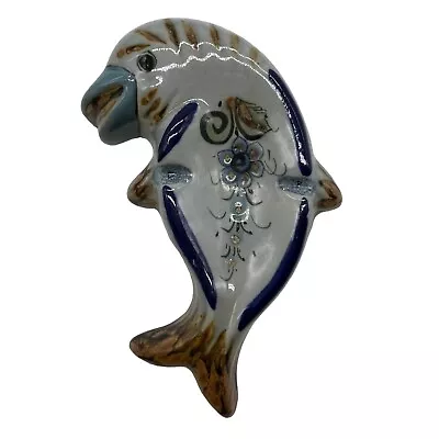 Talavera Hand Painted Ceramic Dolphin Ashtray Made In Mexico • $12.99