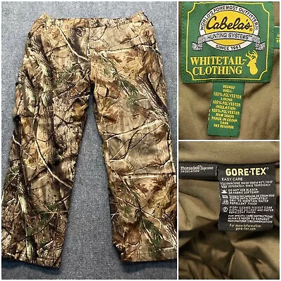 Cabelas Whitetail Gore-Tex Pants Men's 42 Realtree Thinsulate Camo Insulated • $34.77