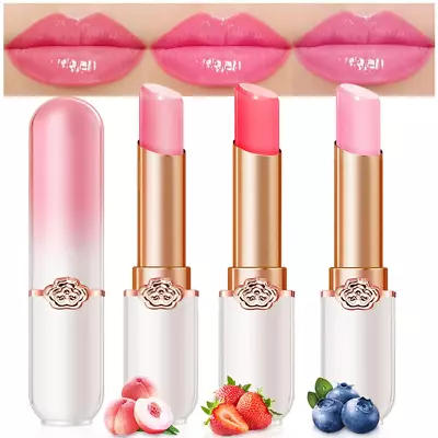 BINGBRUSH 3 Pcs Peach Strawberry Blueberry Color Changing Lipstick QueenPh Mood • $13.10