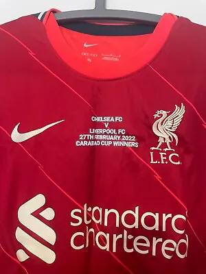 £94.95 • Buy Official LIVERPOOL LFC Carabao Cup FINAL Winners 2022 Shirt XL