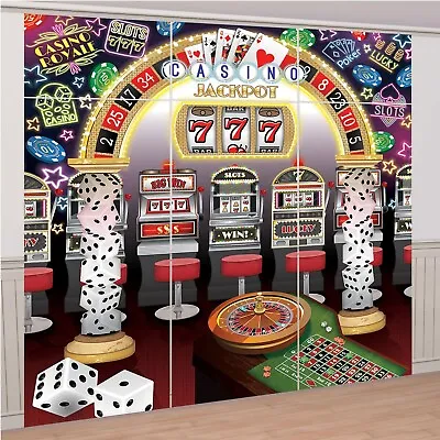 Roll The Dice Large Casino Scene Setter Party Wall Decoration Vegas Card Night • $14.03