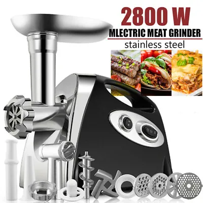 2800W Electric Meat Grinder Mincer Sausage Maker Filler Home Mincing Machine UK • £49.97