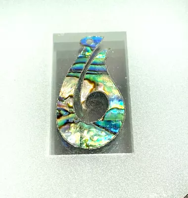 4 Paua Mania Glass Coasters With Abablone Shell Fish Hook Design ~ New Zealand • $19.95