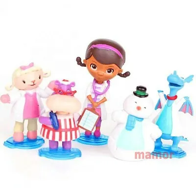 Doc Mcstuffins Check Up Time Cake Topper Decor 5 PCS Action Figure Kids Toy Gift • £8.95