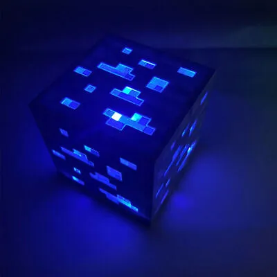 Minecraft Ore Block Night Light Interactive Lamp - Diamond/Redstone/Gold/Emerald • $18.99