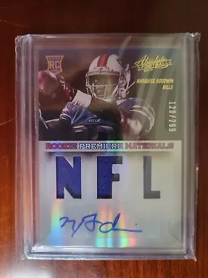 2013 Panini Absolute Premiere Materials NFL /299 Marquise Goodwin Rookie Auto • $3.25